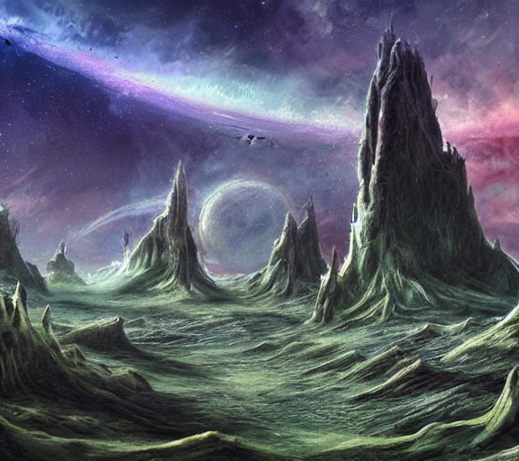 Invoke AI generated alien landscape