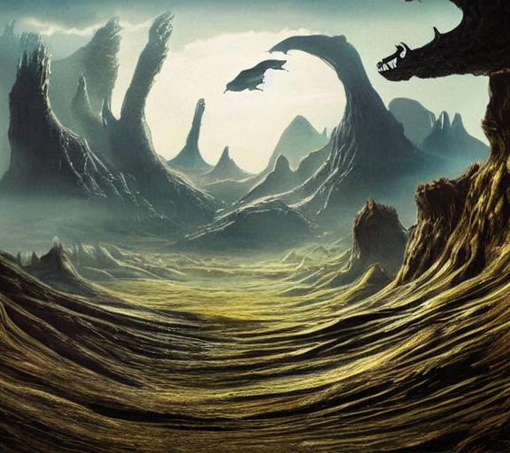 Invoke AI generated alien landscape